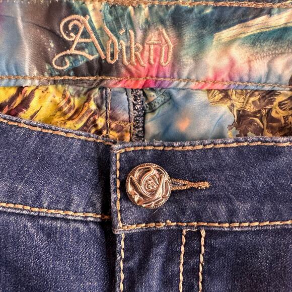 Adiktd Embellished Starched Bootcut Long Jeans Size 10 / 31 x 36 Length - Picture 7 of 7